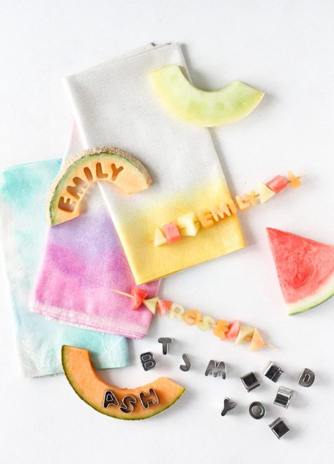 Colorful Fruit Letter Celebration