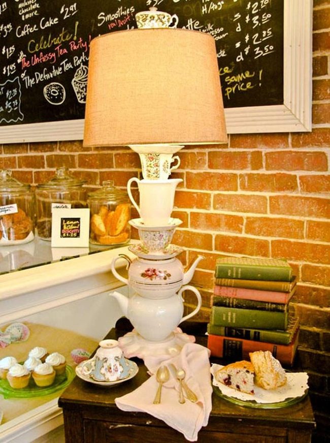 Teacup Lamp Brick Café