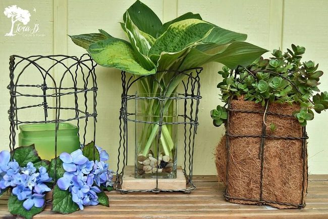 Chicken Wire Textured Vases