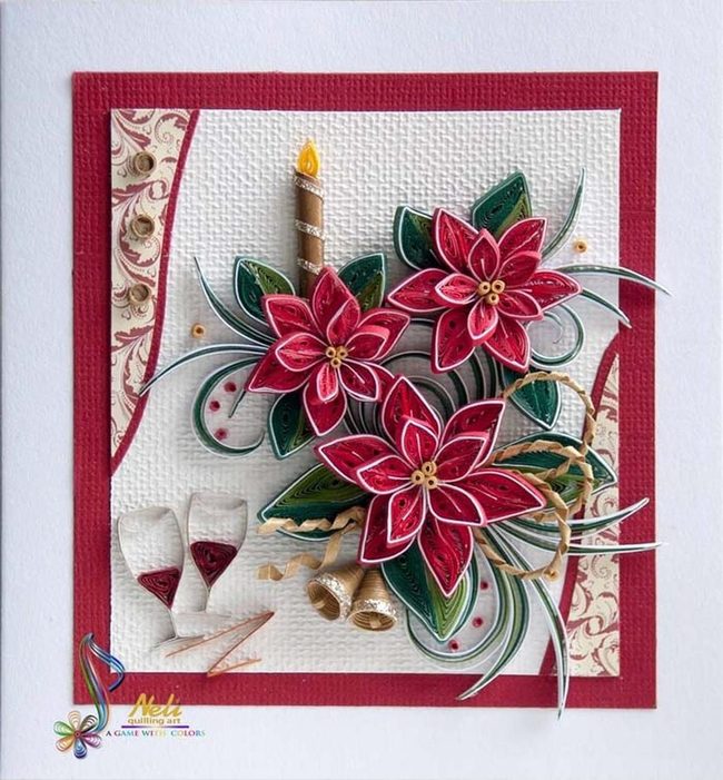 Crimson Florals Candlelit Bloom