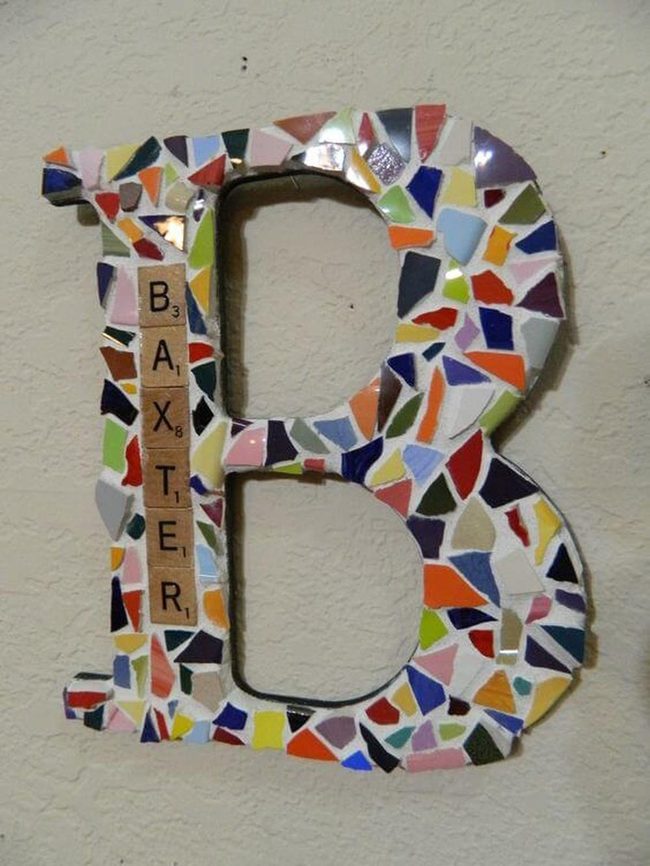 Colorful Tile Letter Mosaic