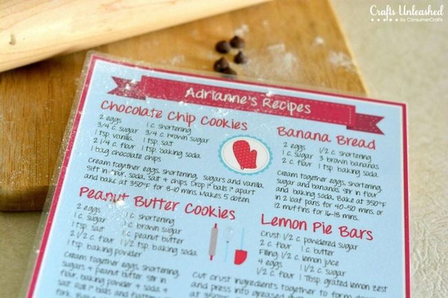 Handwritten Recipe Cards With Chocolate Chips