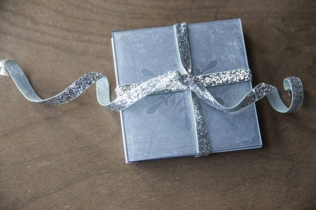 Metallic Silver Boxes Wood