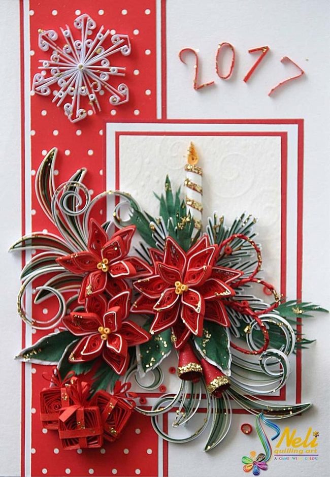 Red, Green, Gold Layered Elegance
