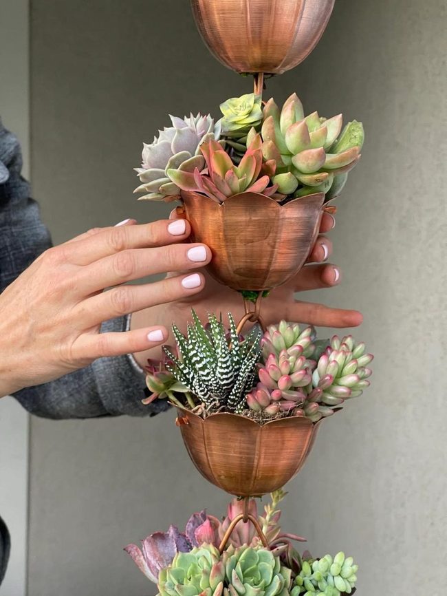 Tiered Green Succulent Tower
