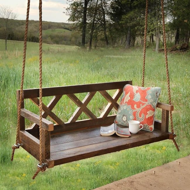 Reclaimed Wood Porch Swing