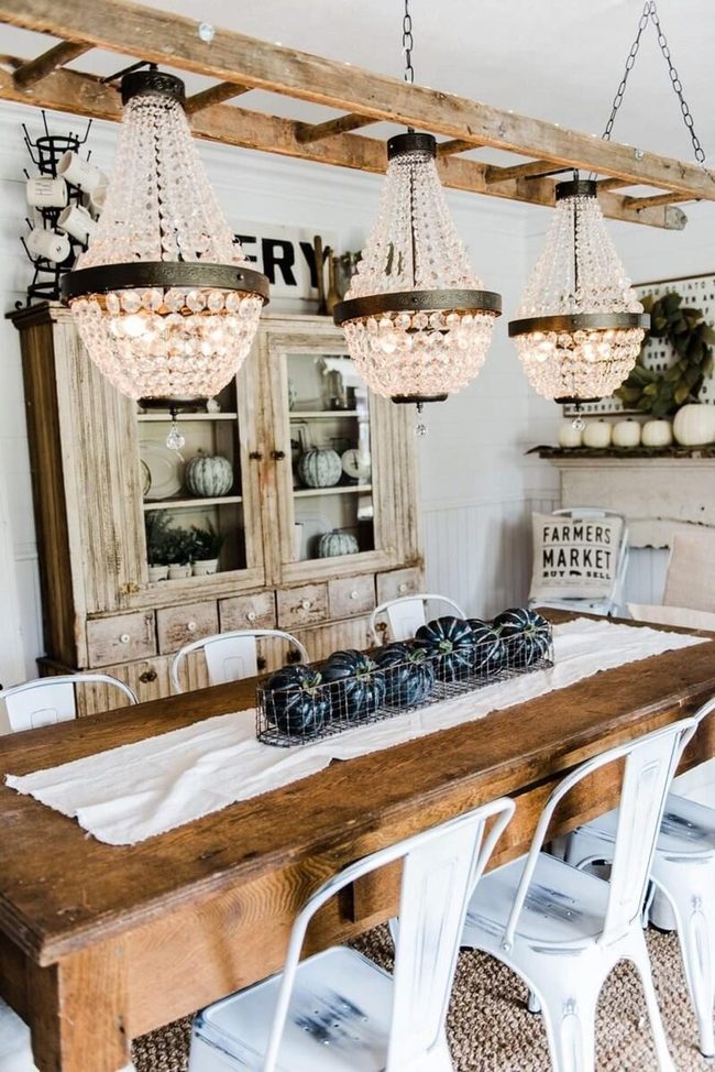Reclaimed Ladder Light Fixture