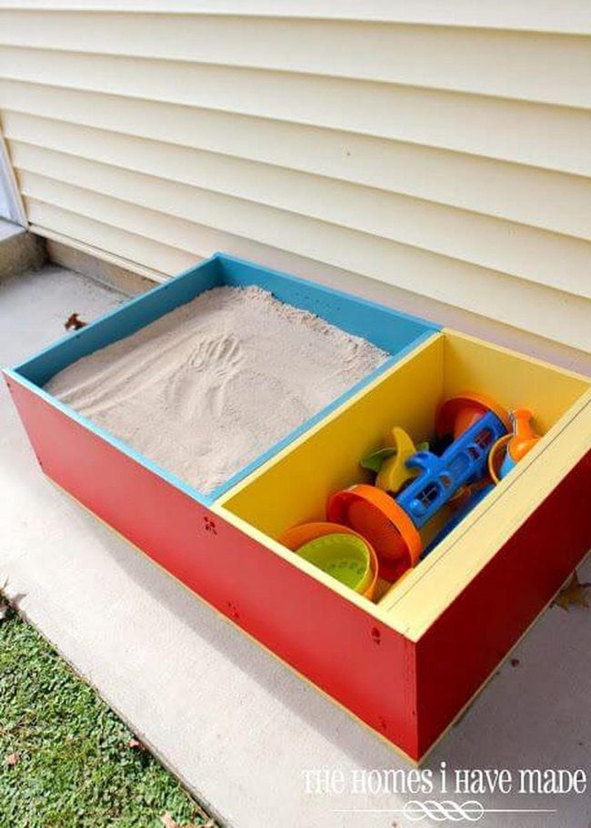 Blue And Yellow Sandbox