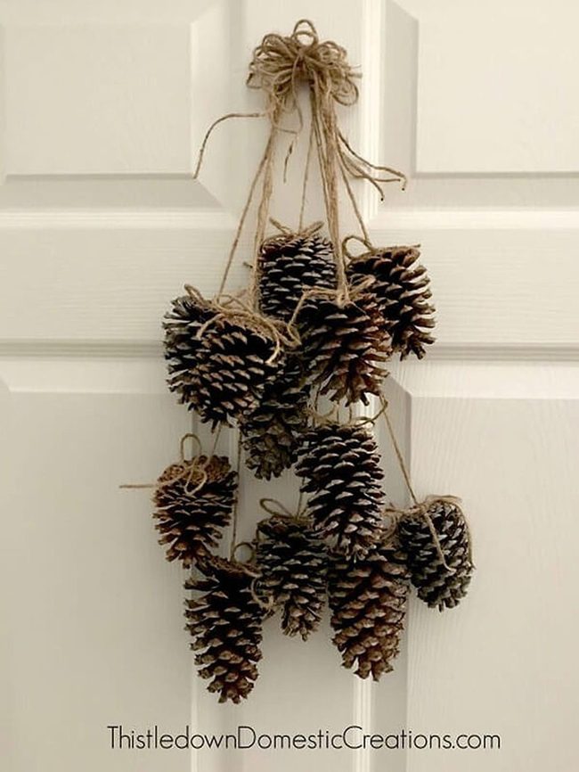 Pinecone Twine Door Swag