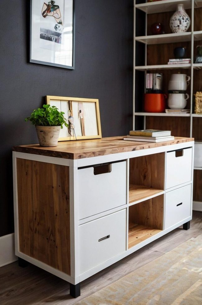 Solid Natural Timber Top Elevates Kallax