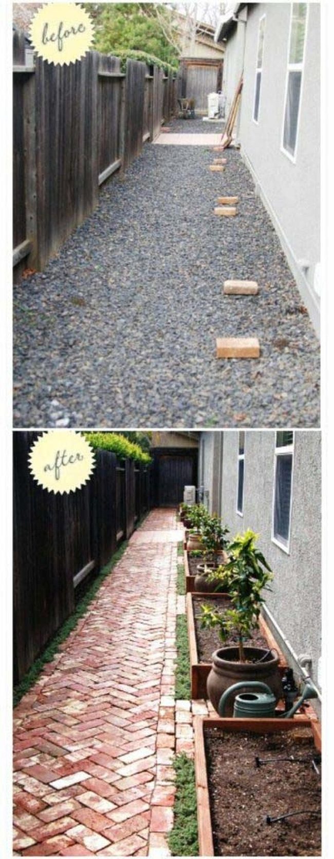 Diagonal Brick Garden Paths