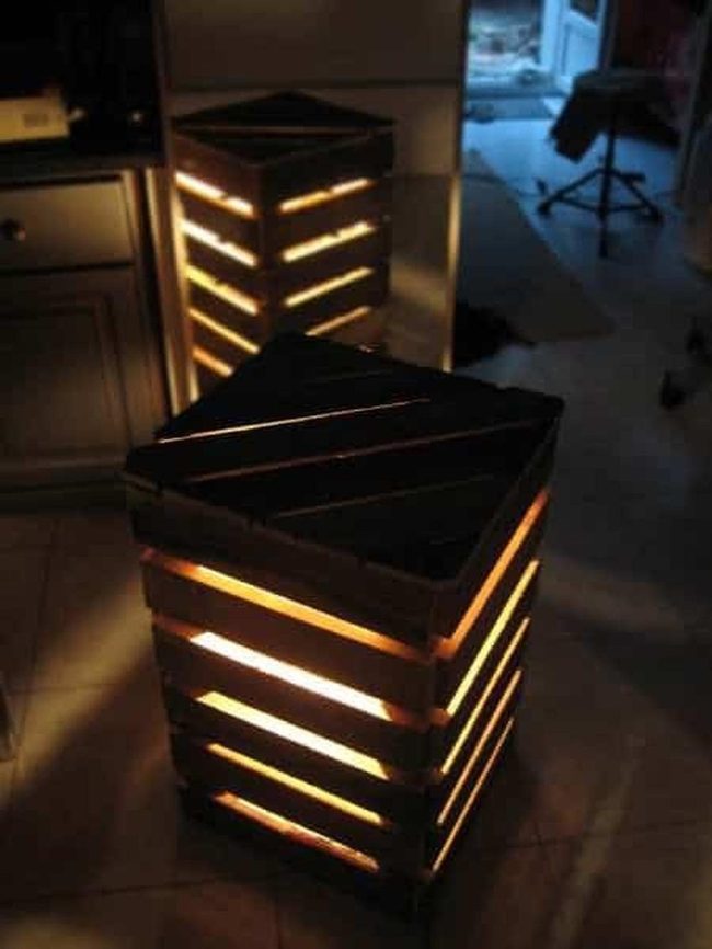 Layered Wood Light Screen