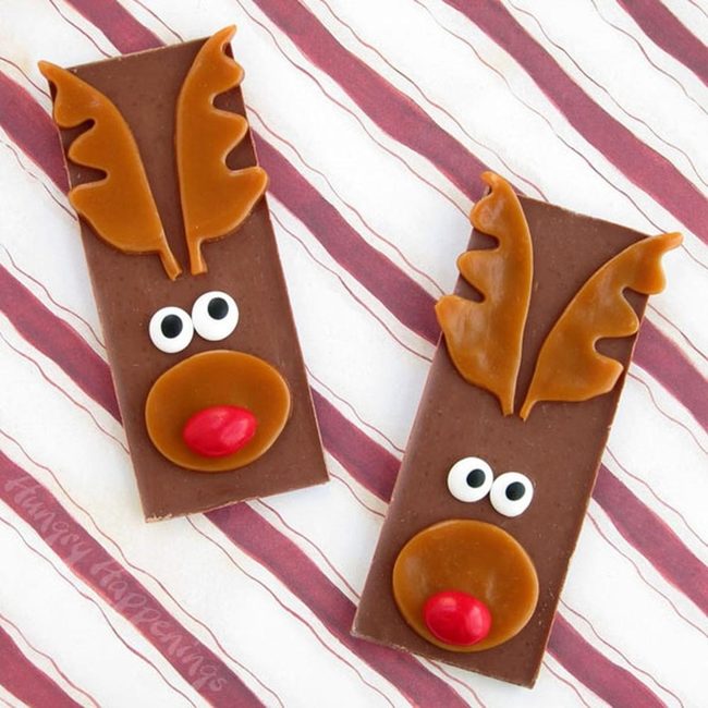 Chocolate Reindeer With Candy Features