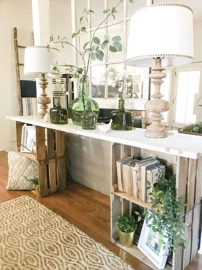 Wooden Crates And Emerald Glass