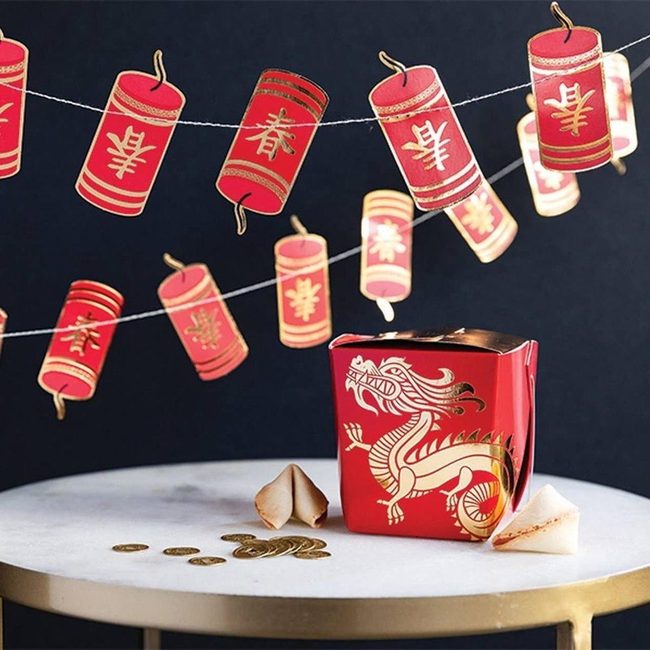 Red Lanterns Gold Details Dragons