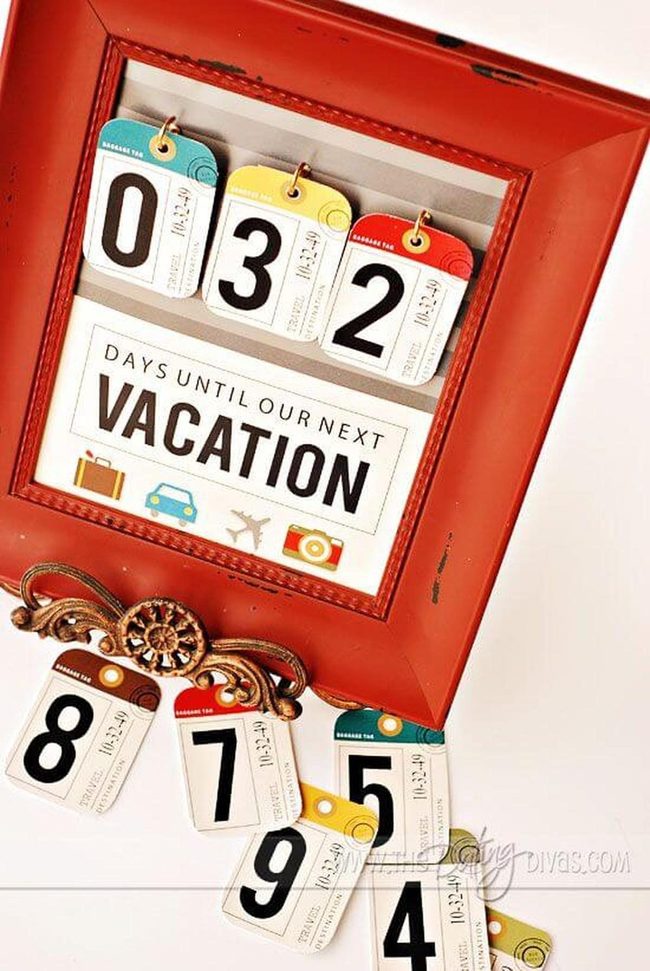 Vintage Red Countdown To Departure