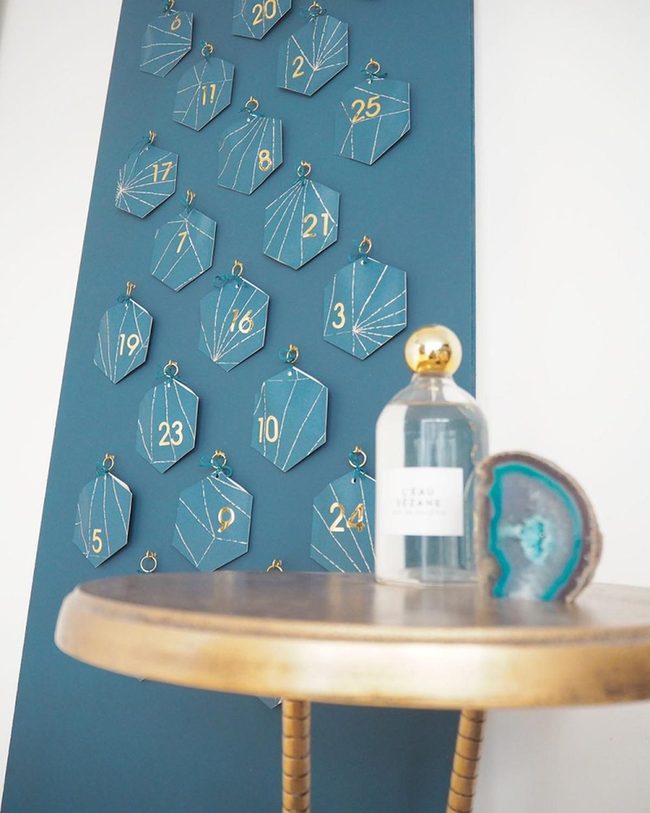 Blue Geometry With Gold Accents