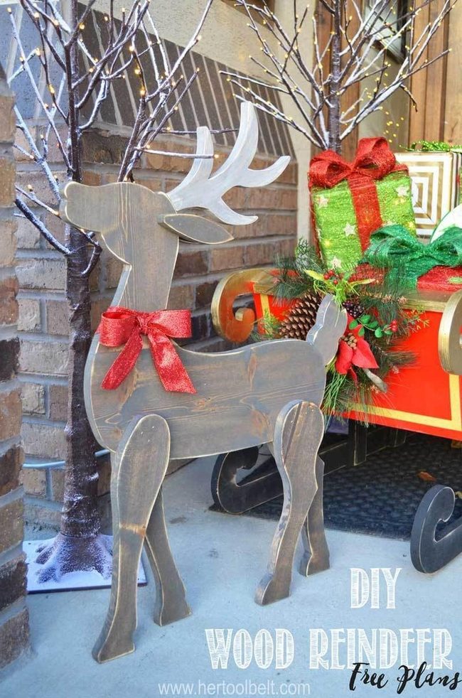Hand-Carved Wood Reindeer Silhouettes