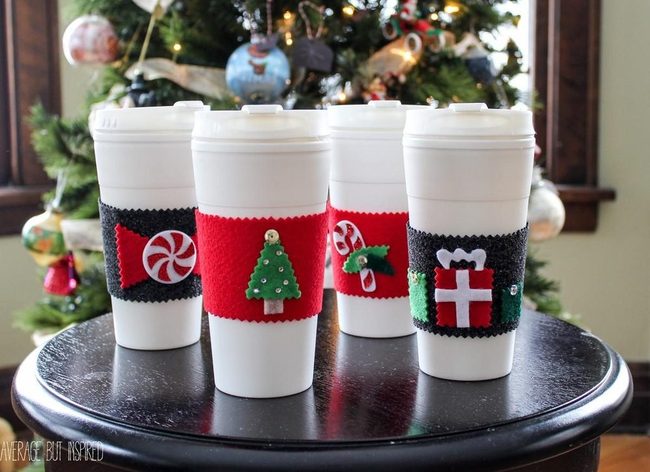 Felt Peppermint Mug Wraps