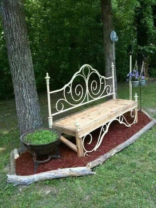 Ornate Wood Garden Bench