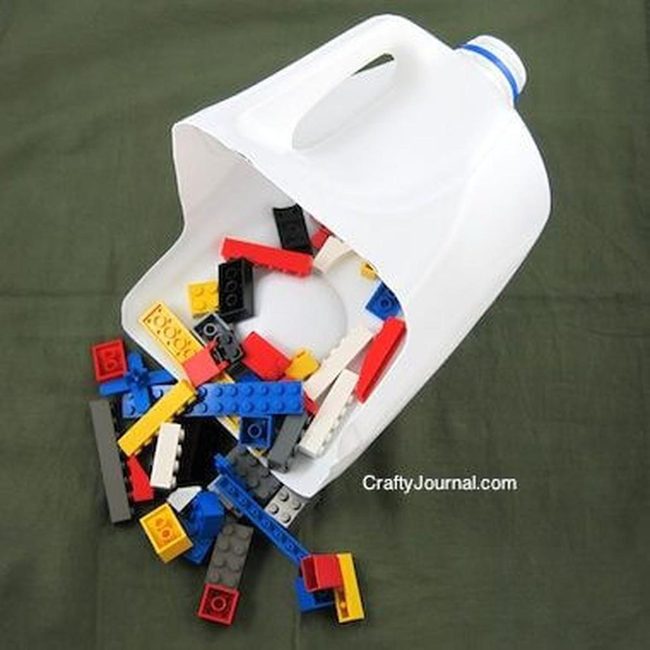 Milk Jug Lego Storage
