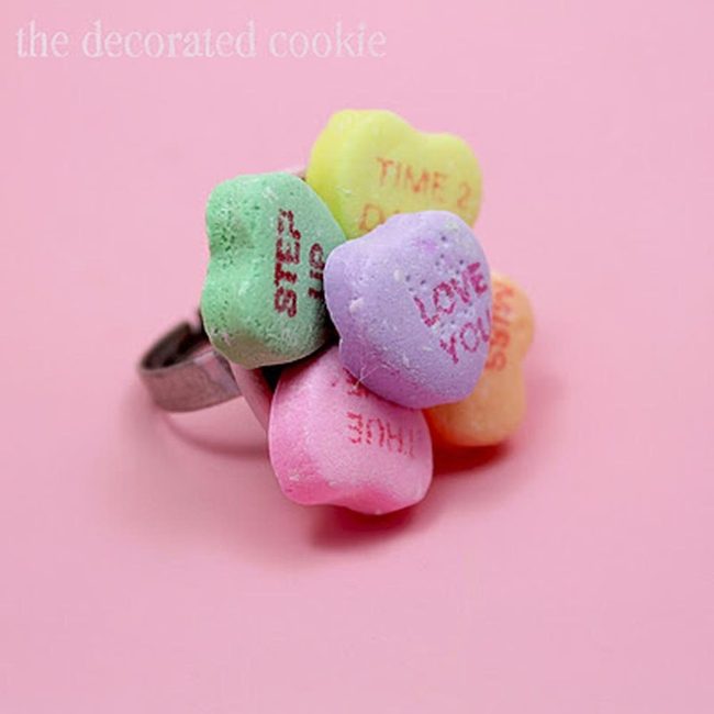 Pastel Candy Heart Ring