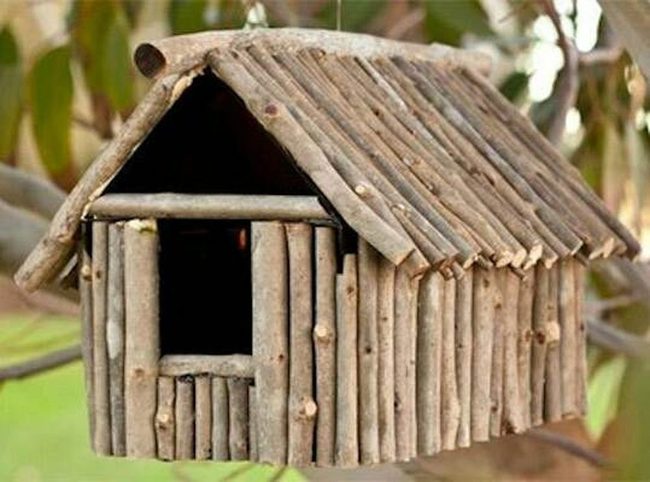 Natural Branch Bird Shelters