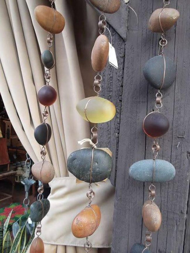 Suspended Stone Garden Sculpture