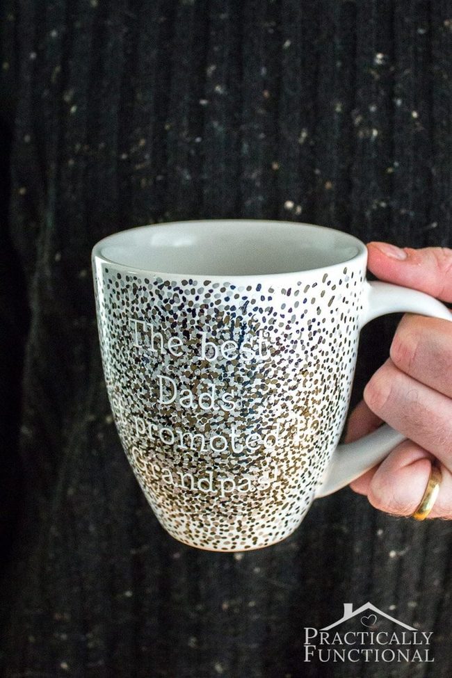 Dark Dotted Message Mug