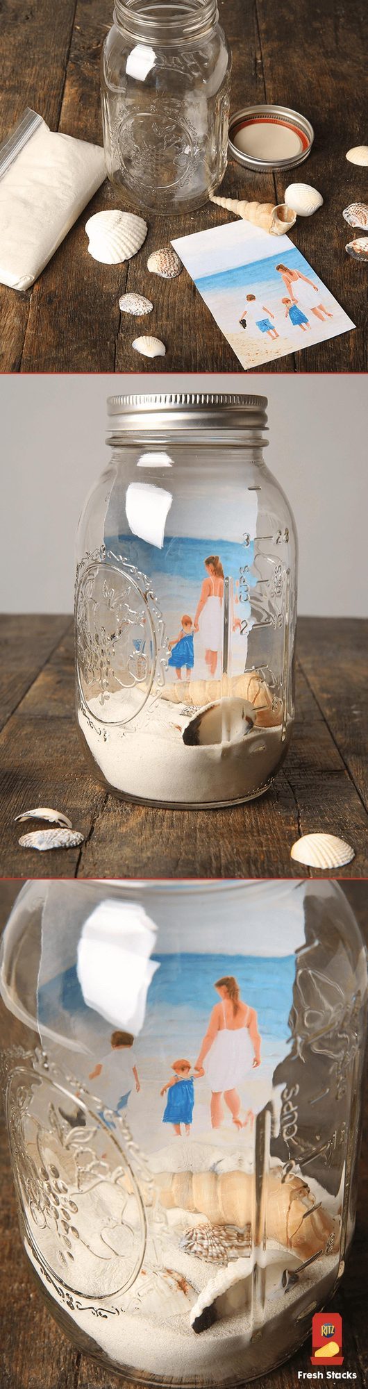Coastal Glass Jar Displays