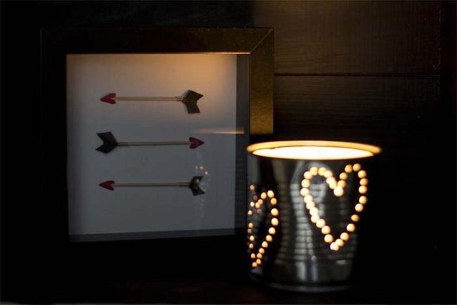 Recycled Can Heart Light