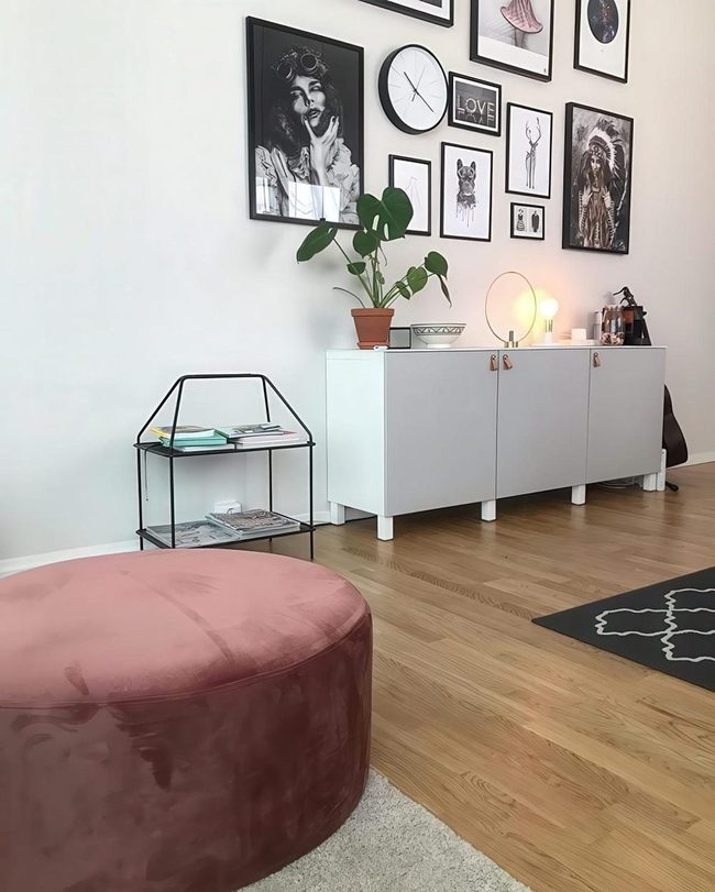 Pink Ottoman Living Space