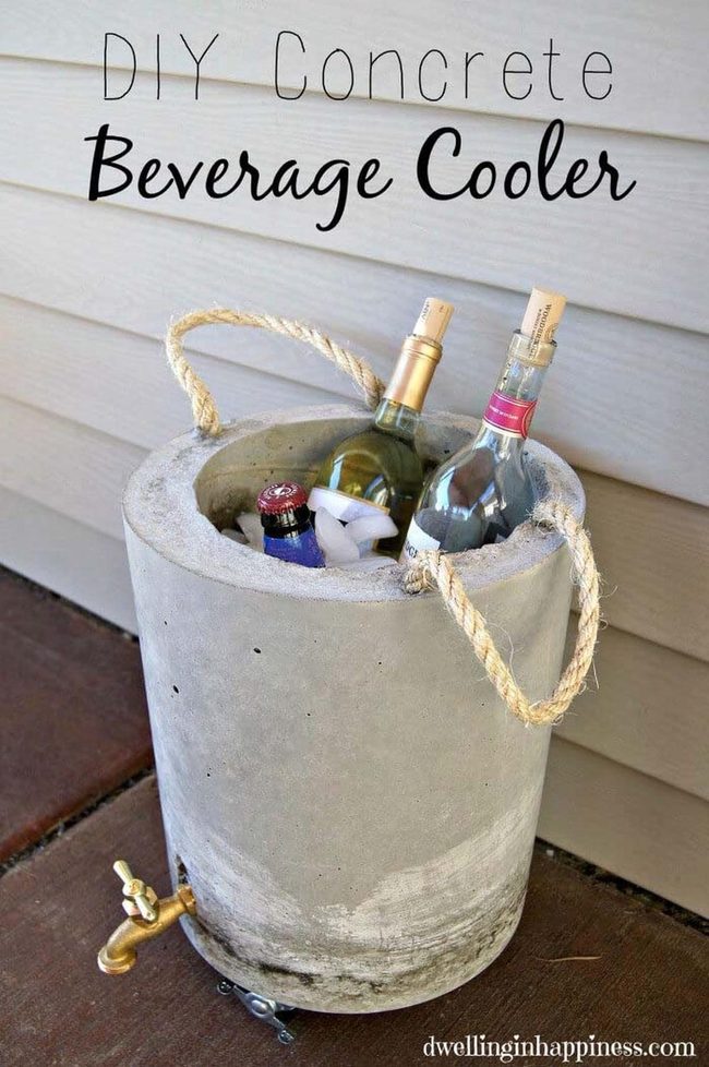 Concrete Beverage Cooler Diy