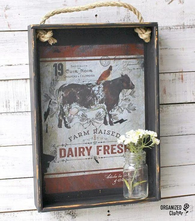 Black Frame Drawer Garden Display