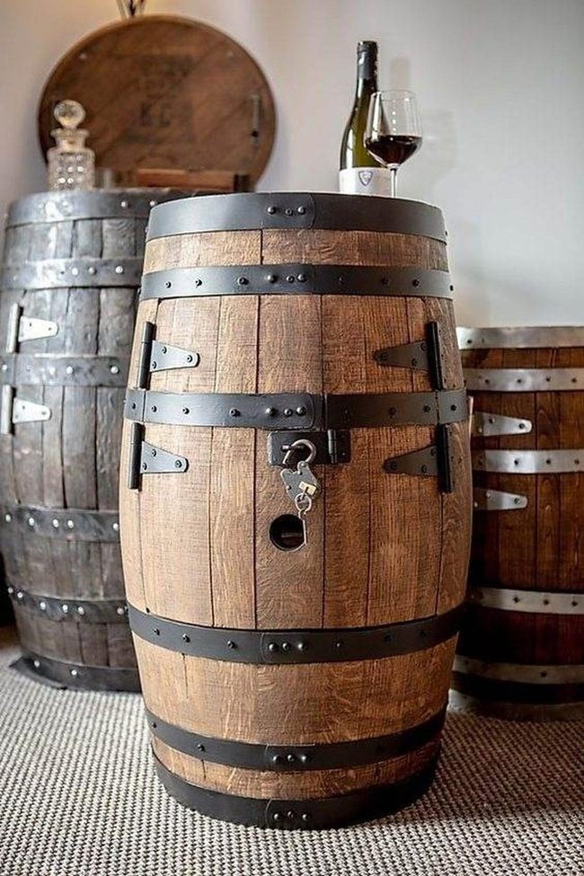 Whiskey Barrel Industrial Tables