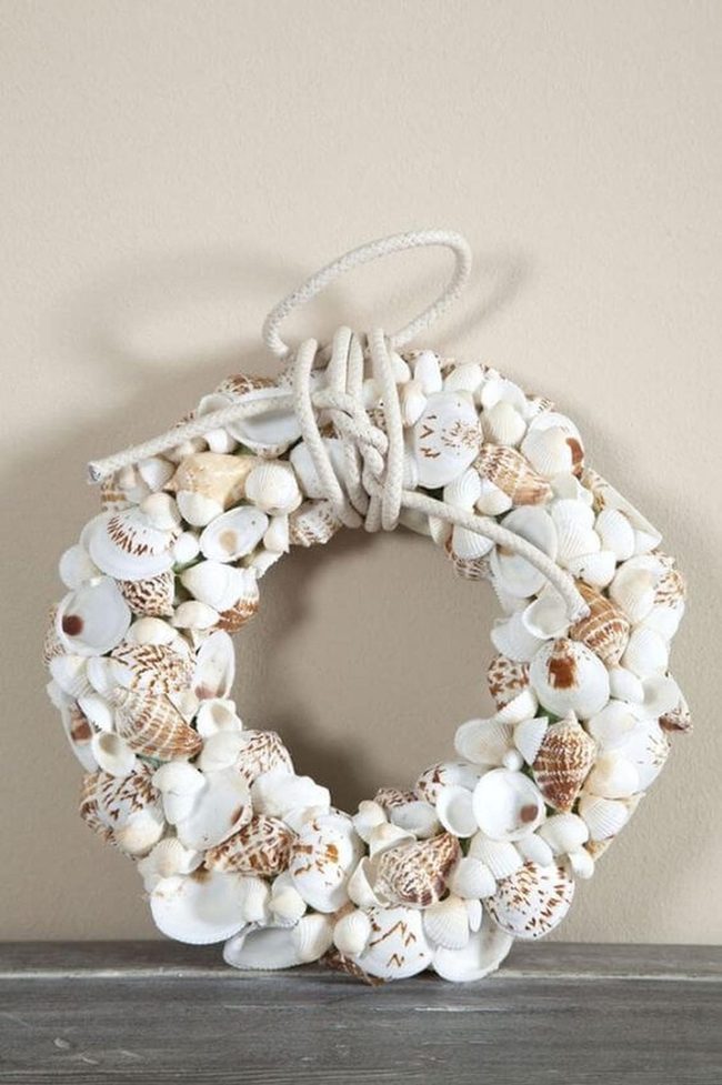 Beige Shell Wreaths, Ocean Stories