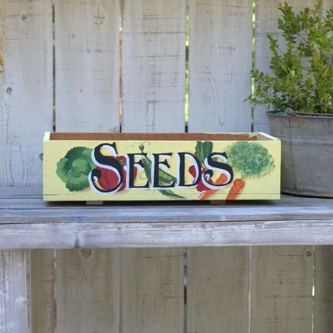 Painted Pallet Plant Boxes