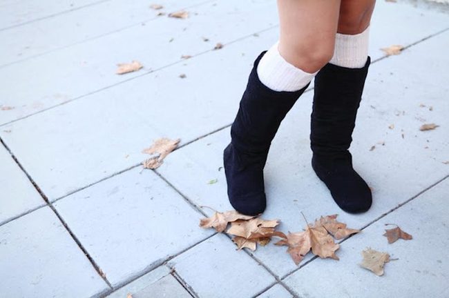 Black Boots, White Socks, Autumn