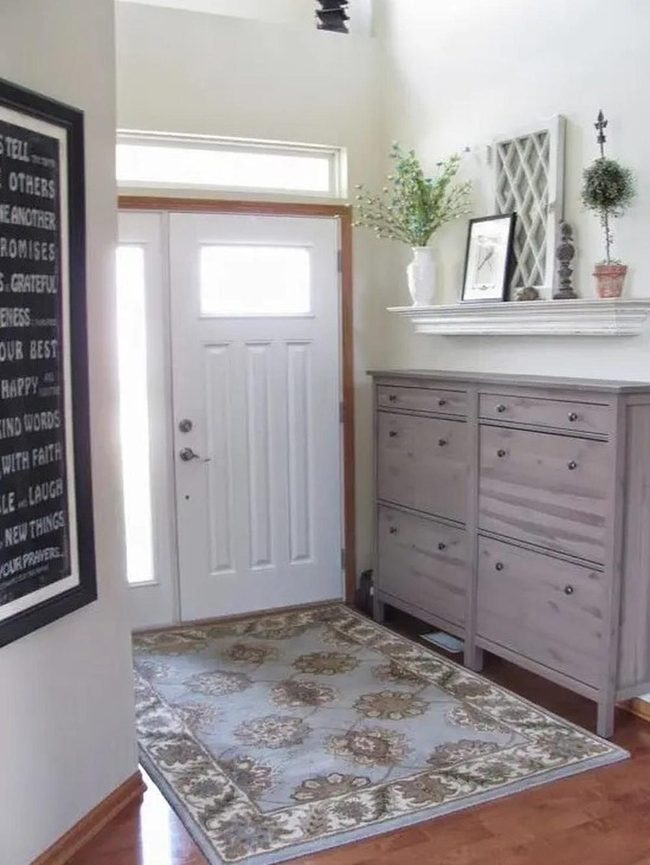 White Light Entry With Wood Warmth