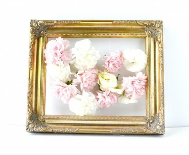 Golden Frame Pink Florals