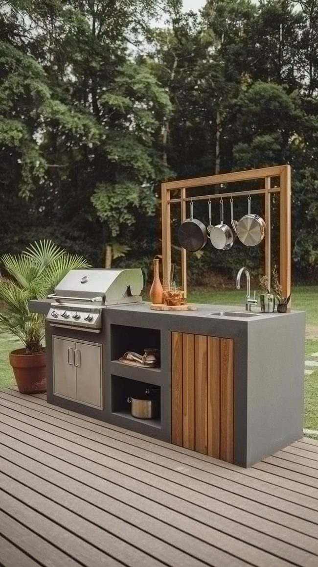 Weathered Cabinet Terrace Cooking Zone
