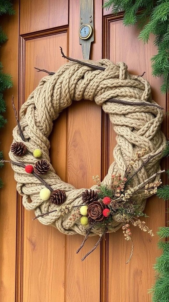 Twigs Pinecones Dried Flowers Wreath