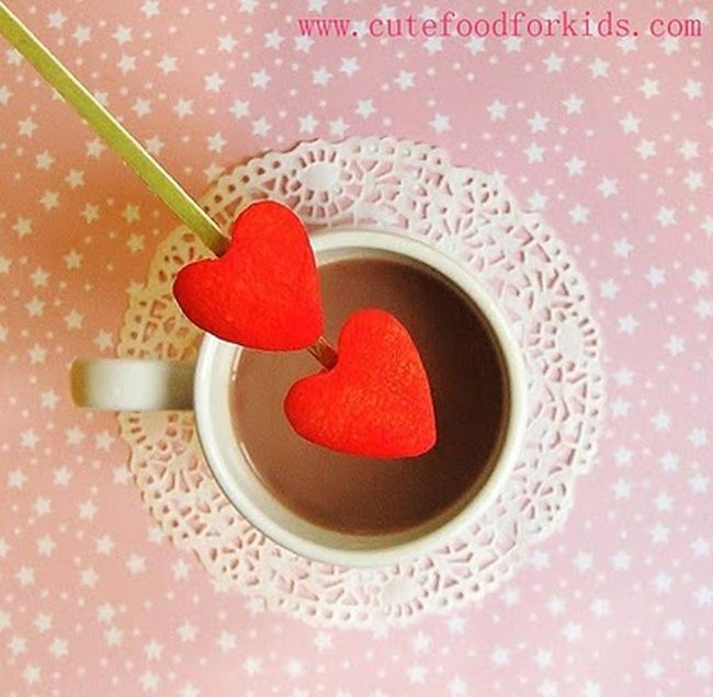 Red Heart Marshmallows, Steaming White Cup