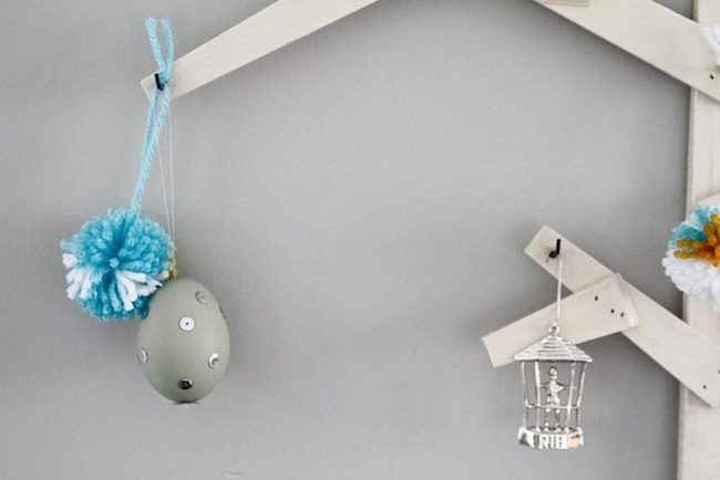 Silver Birdcages Gray Wall