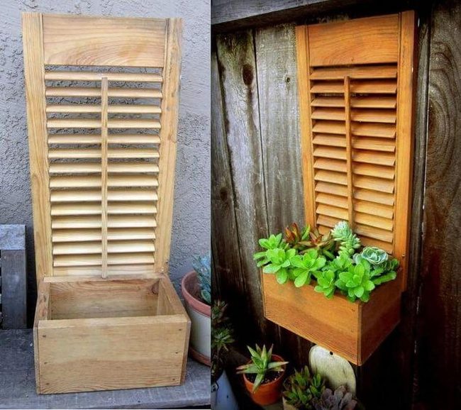 Weathered Wood Planter Boxes