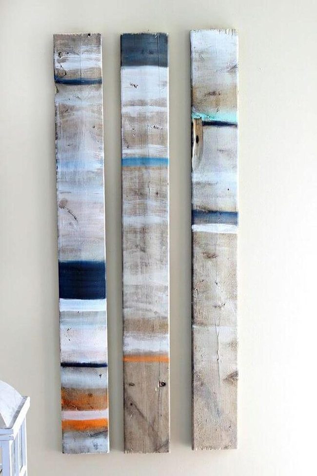 Weathered Wood In Ocean Blues