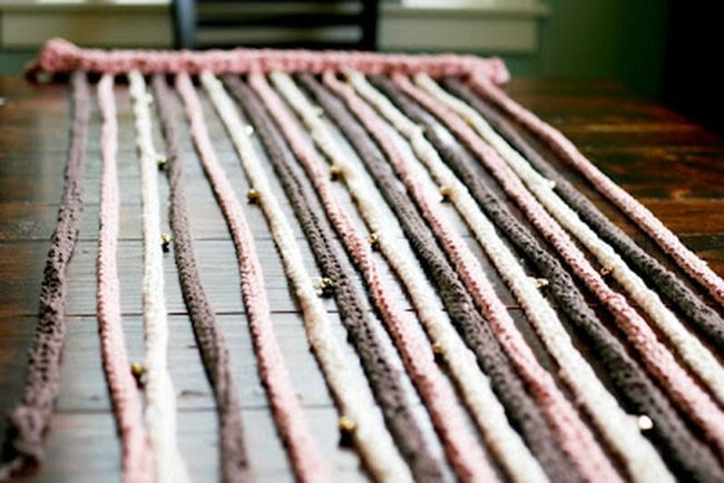 Pink Yarn Golden Beads