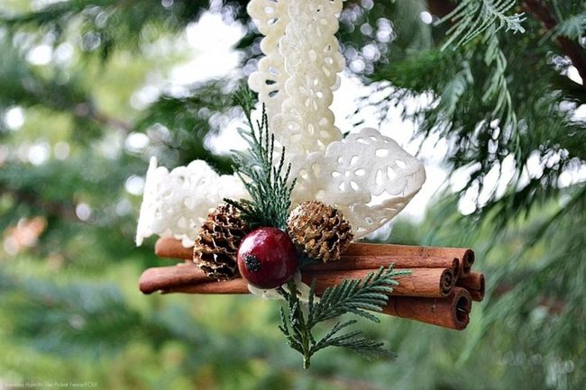 Red Berries, Green Pine, White Lace