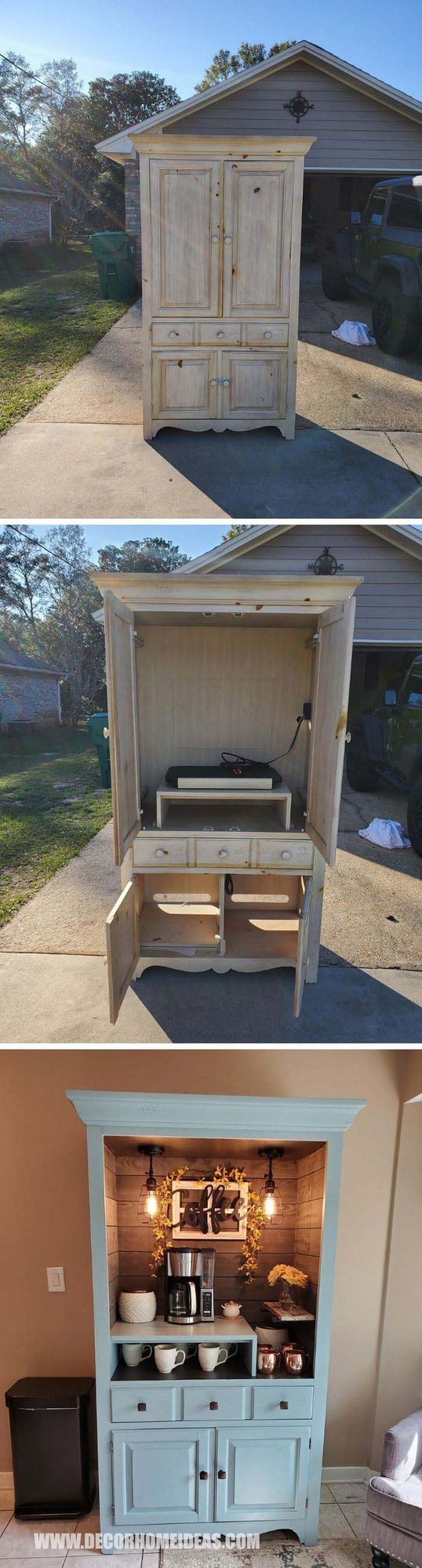 Pastel Turquoise Kitchen Hutch