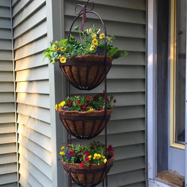 Cascading Flower Tower Display